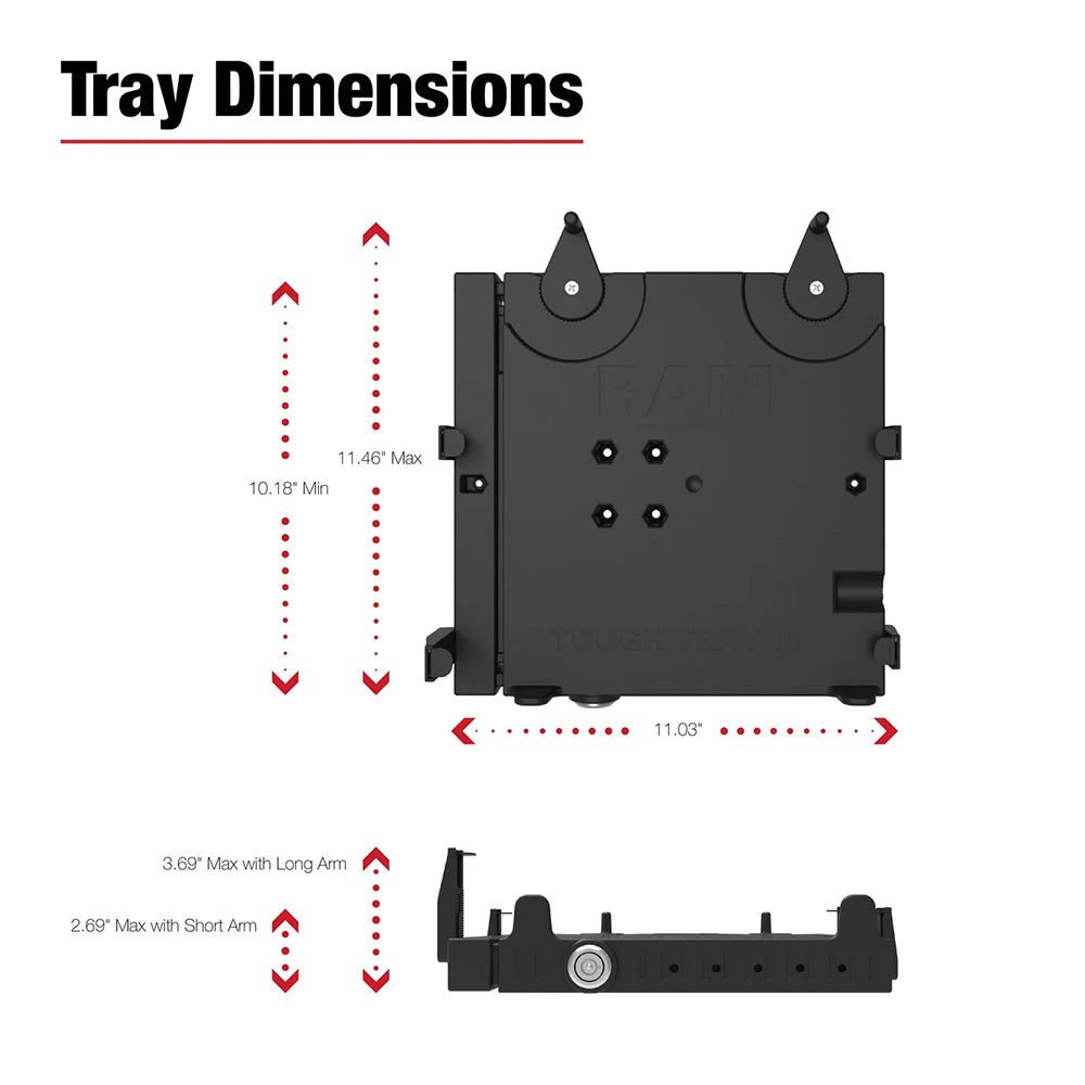 RAM Mount RAM No-Drill Laptop Mount f/'14-24 Ford Edge + More [RAM-VB-187-SW3]