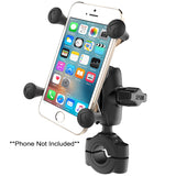 RAM Mount RAM Torque 3/4" - 1" Diameter Handlebar/Rail Base with 1" Ball, Short Arm and X-Grip for Phones [RAM-B-408-75-1-A-UN7U]