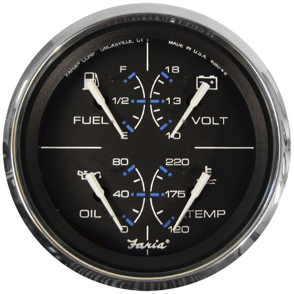 Faria Chesapeake Black 4" Multifunction Gauge [33751]