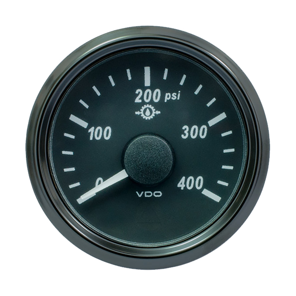 VDO SingleViu 52mm (2-1/16") Oil Pressure Gauge - 400 PSI - 0-180 Ohm [A2C3833500030]