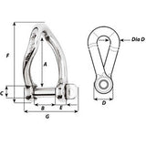 Wichard Self-Locking Twisted Shackle - Diameter 5mm - 3/16" [1222W]