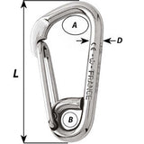 Wichard Asymmetric Carbine Hook - Length 80mm - 5/16" [2325W]