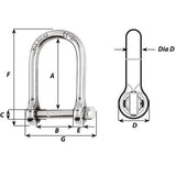 Wichard Self-Locking Large Opening Shackle - 10mm Diameter - 13/32" [1265W]