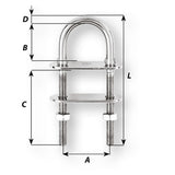 Wichard U-Bolt Pad Eye - 12mm Diameter - 15/32" - 110mm Length - 4-21/64" [6516W]