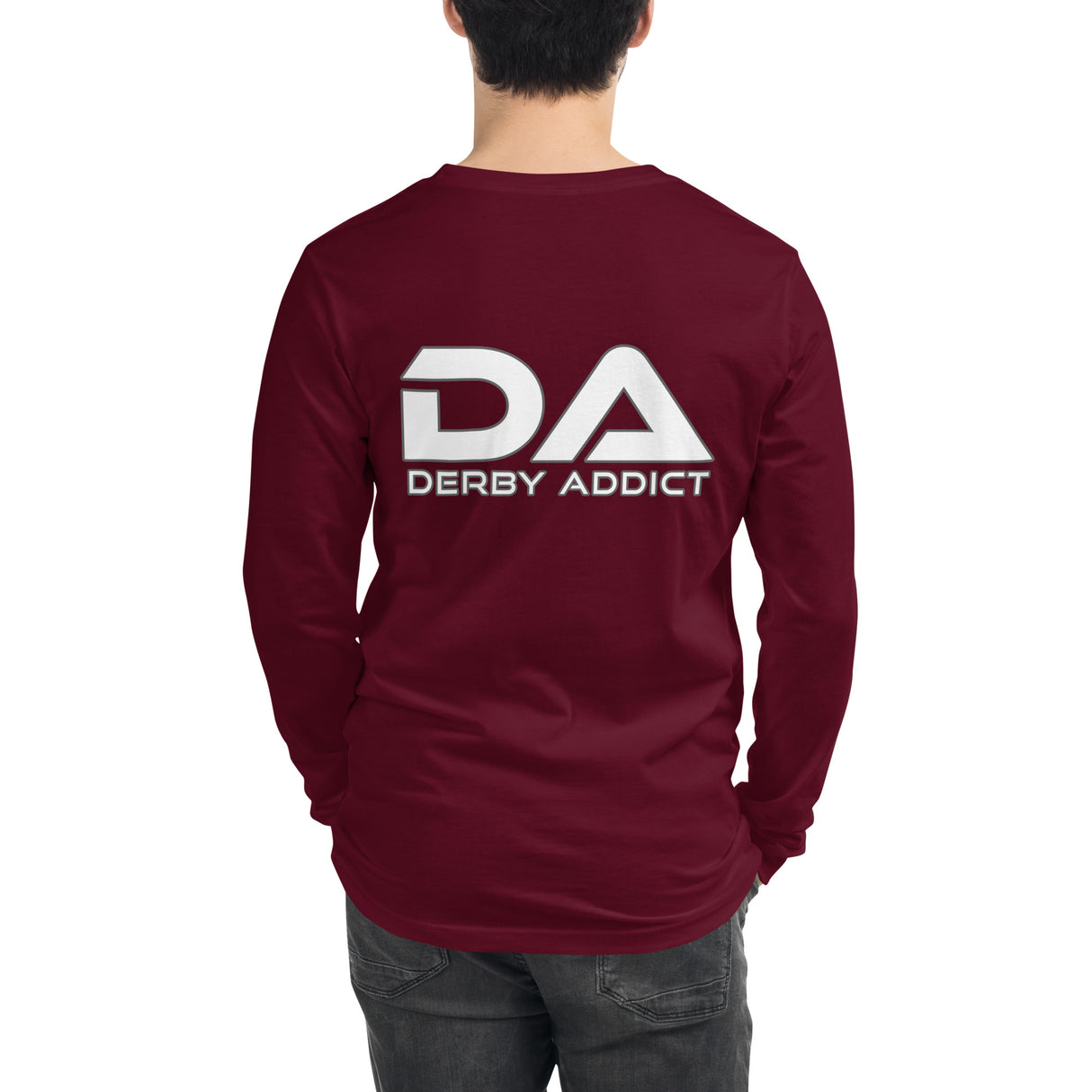 Derby Addict - Center Chest Logo, Long Sleeve Tee